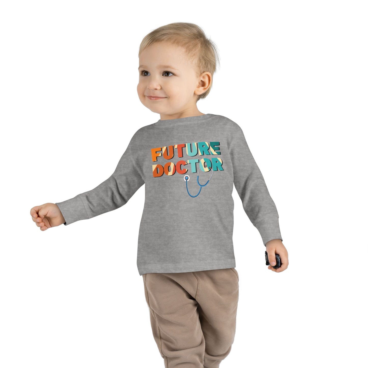 'Future Doctor' Retro Toddler Long Sleeve Tee