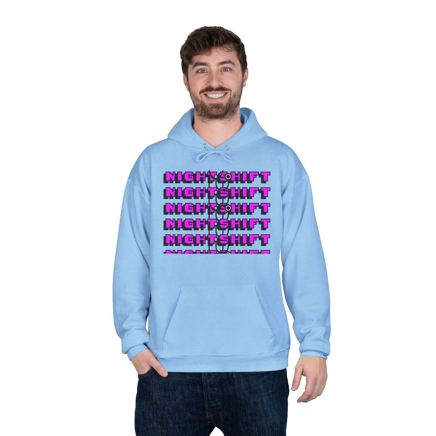 Night Shift Unisex EcoSmart Hoodie - Cozy and Stylish Sweatshirt for Night Owls