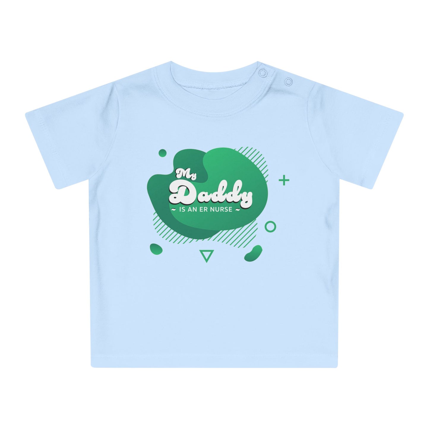 Green 'My Daddy is an ER Nurse' Baby T-Shirt, Cute Baby Outfit, Newborn Gift, Mother's Day Gift, NICU Awareness Clothing, Baby Shower Gift