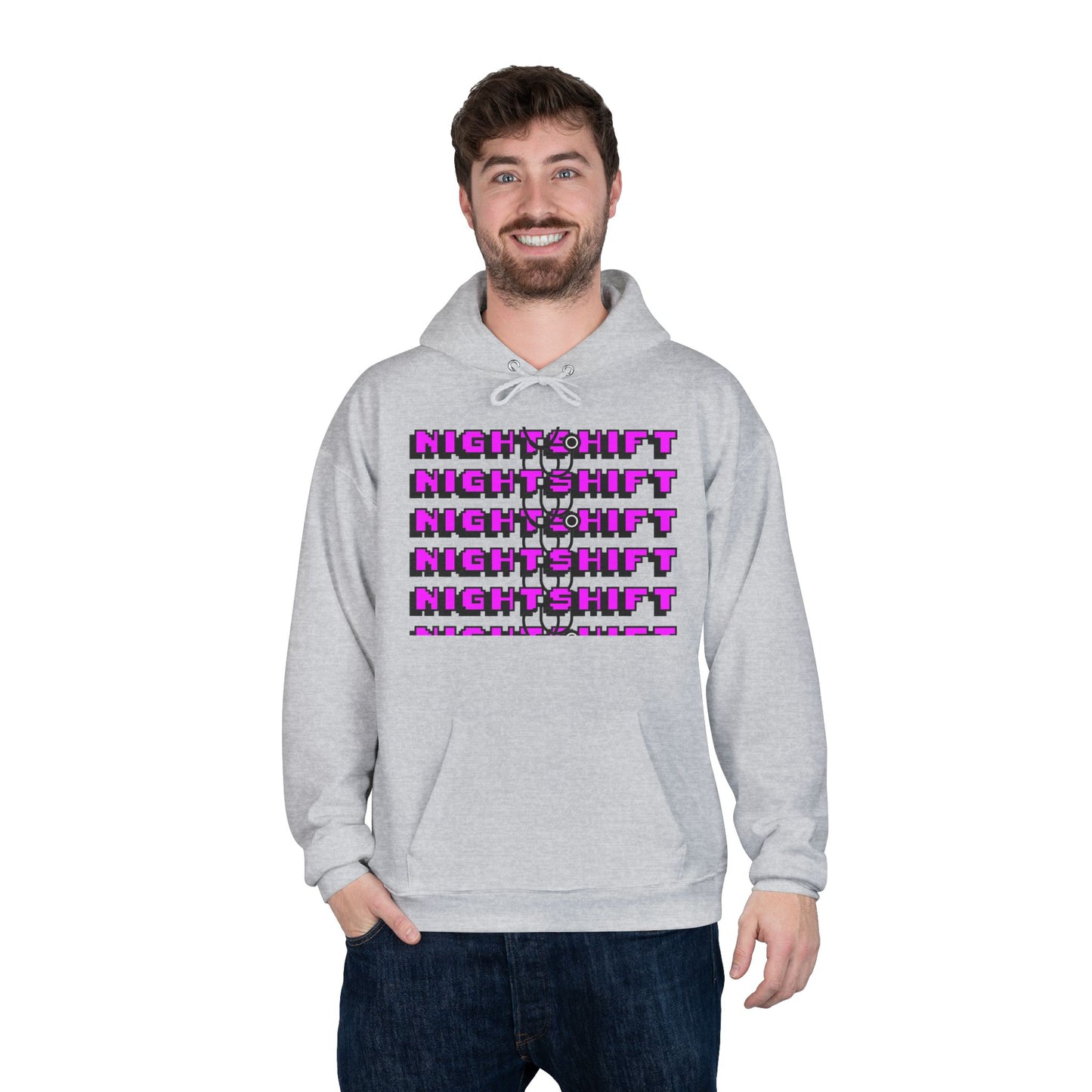 Night Shift Unisex EcoSmart Hoodie - Cozy and Stylish Sweatshirt for Night Owls