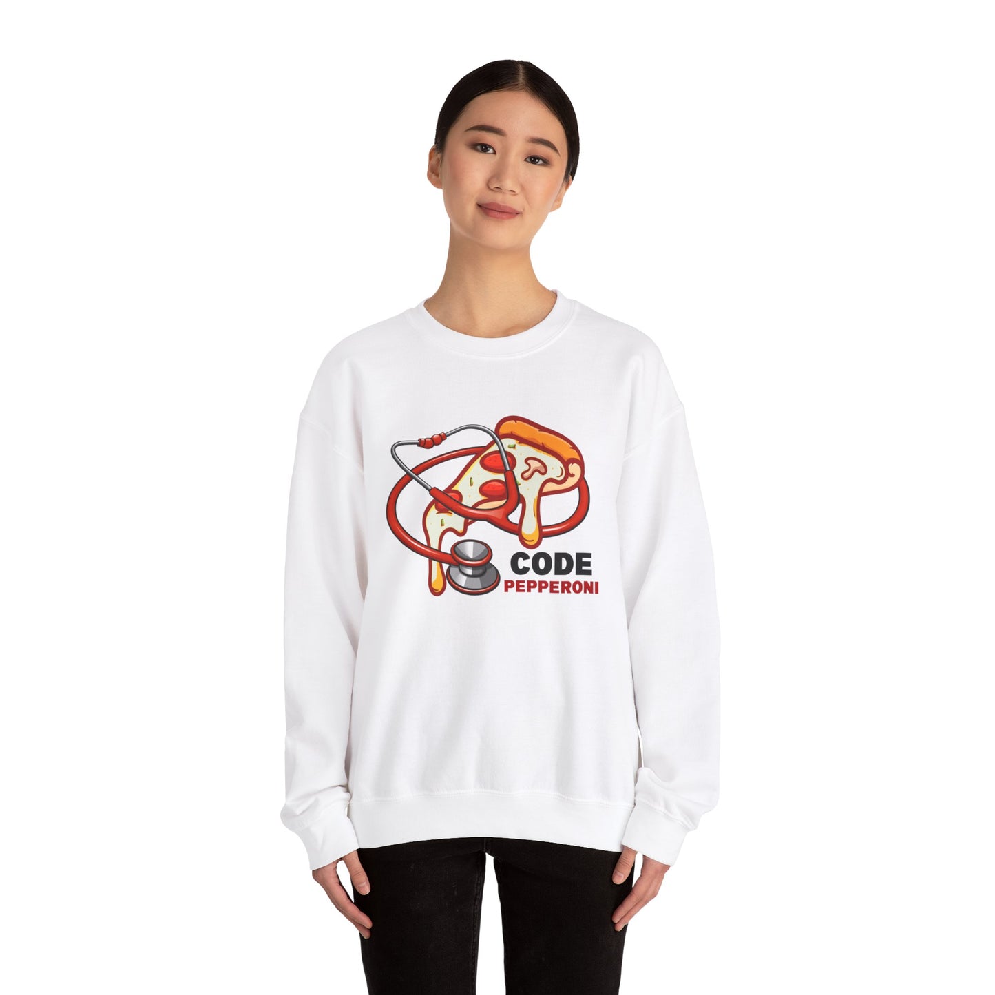 Crewneck: Code Pepperoni : When Admin pays you in pizza...