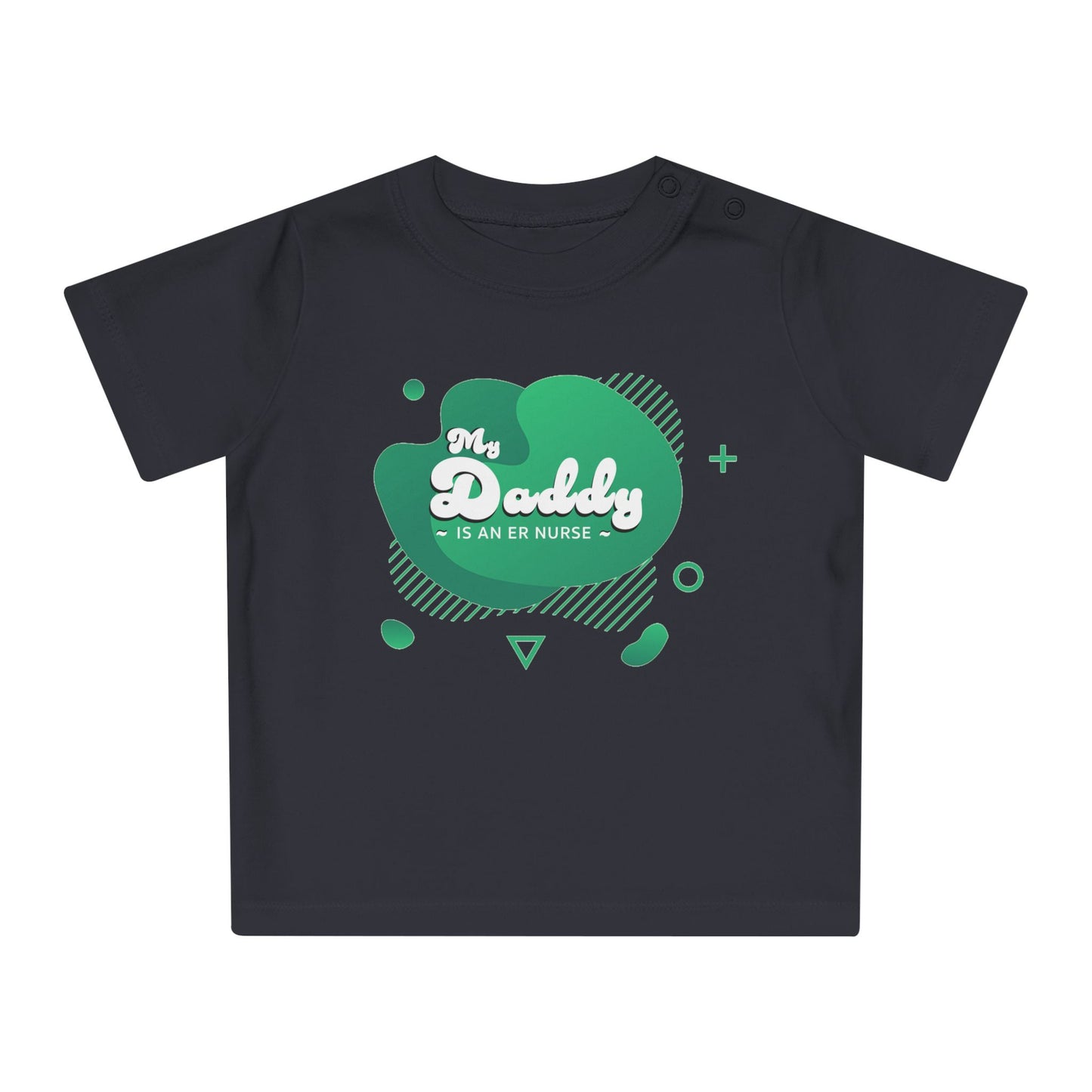 Green 'My Daddy is an ER Nurse' Baby T-Shirt, Cute Baby Outfit, Newborn Gift, Mother's Day Gift, NICU Awareness Clothing, Baby Shower Gift