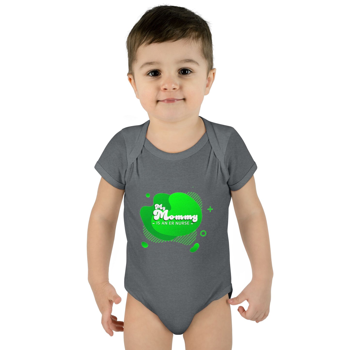 Green "My Mommy is an ER Nurse" Baby Onesie