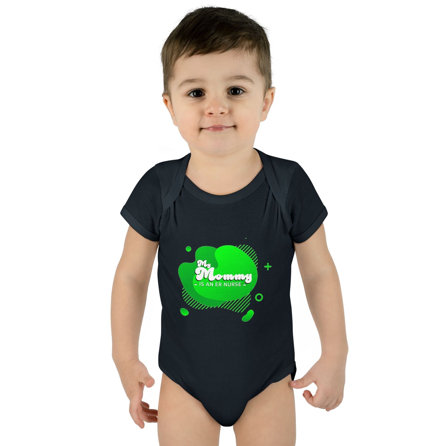 Green "My Mommy is an ER Nurse" Baby Onesie