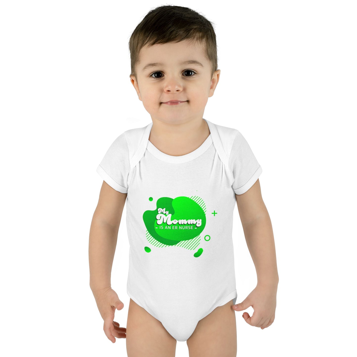 Green "My Mommy is an ER Nurse" Baby Onesie