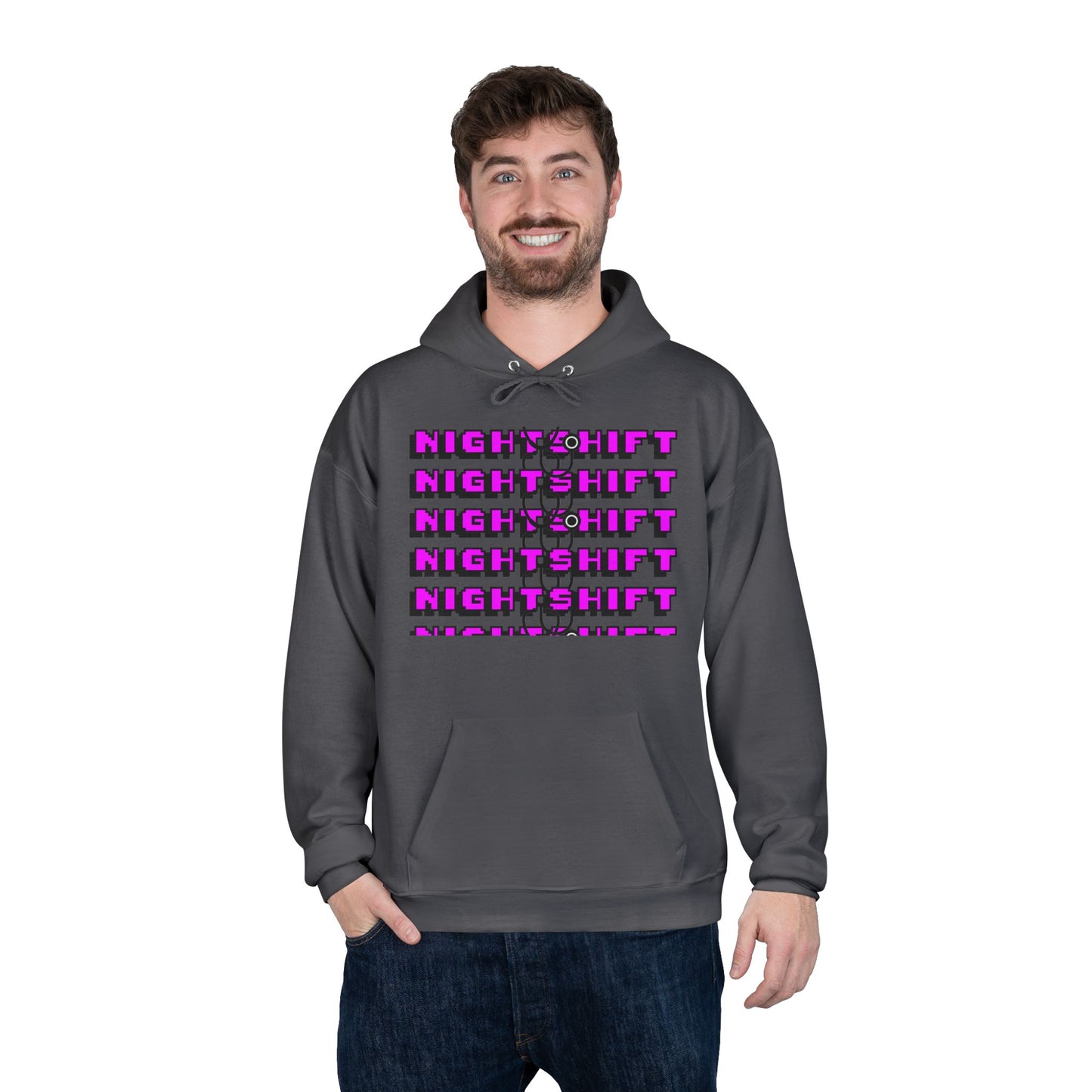 Night Shift Unisex EcoSmart Hoodie - Cozy and Stylish Sweatshirt for Night Owls