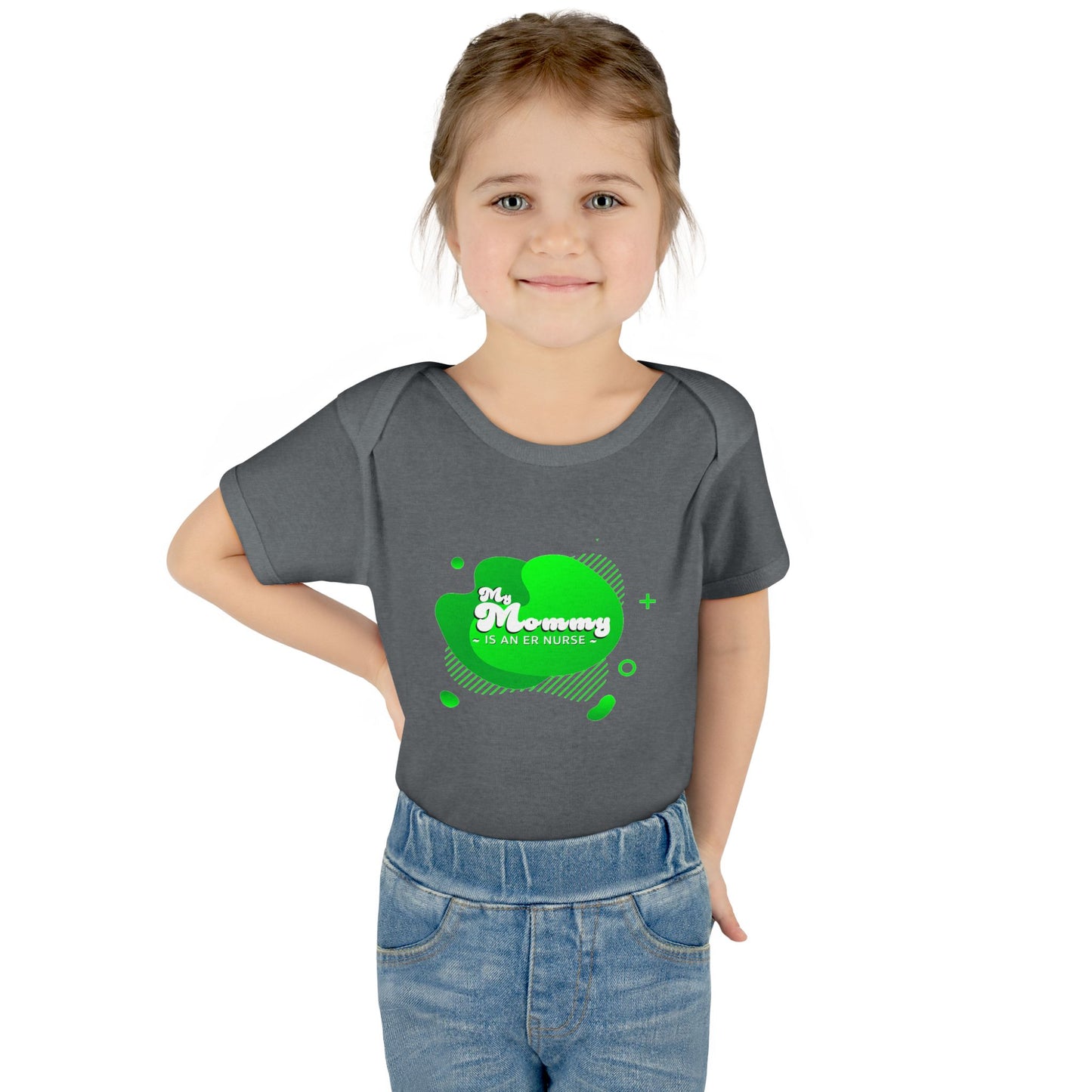 Green "My Mommy is an ER Nurse" Baby Onesie