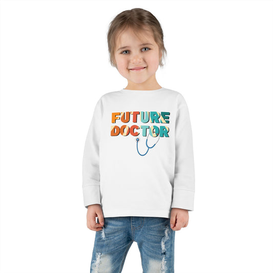 'Future Doctor' Retro Toddler Long Sleeve Tee