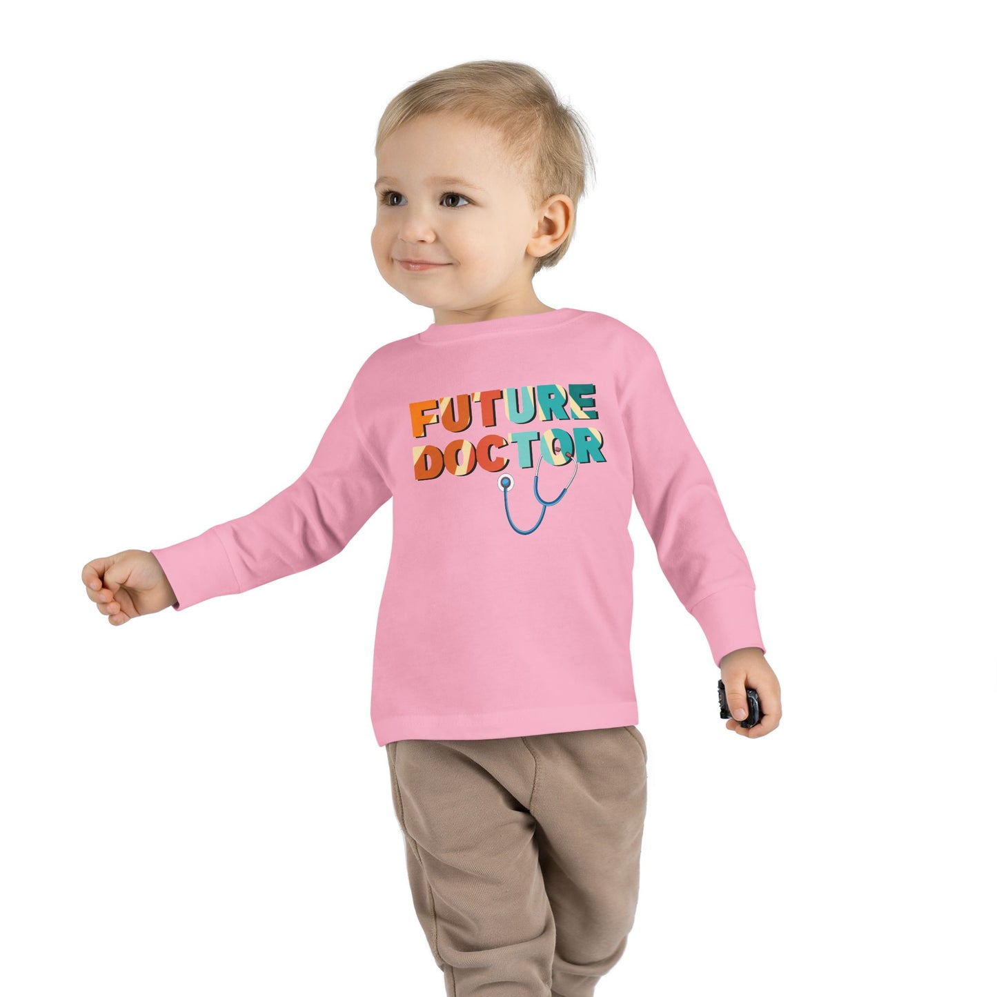 'Future Doctor' Retro Toddler Long Sleeve Tee