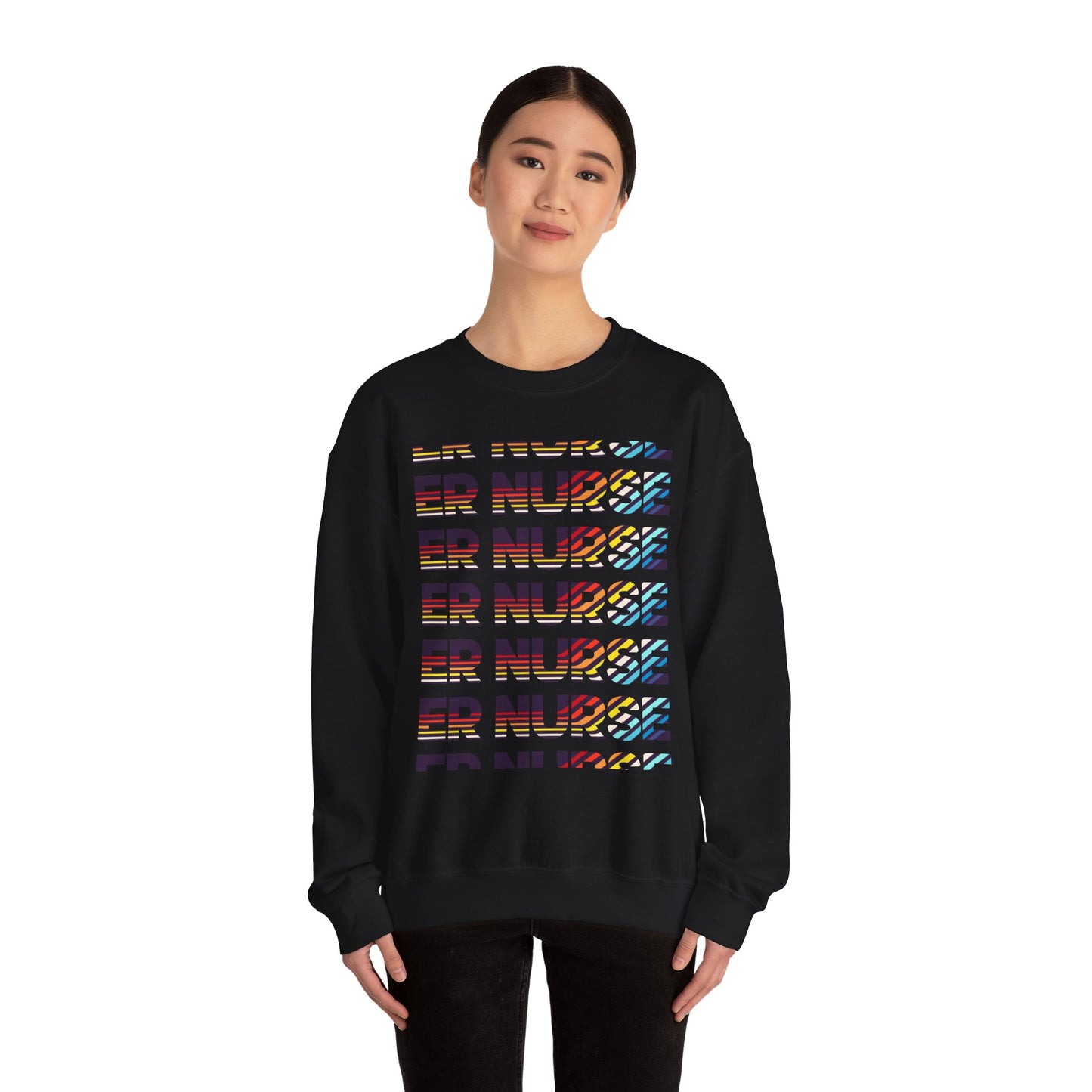 Colorful ER Nurse Crewneck Sweatshirt - Perfect Gift for Healthcare Workers, Casual Wear, Nurse Appreciation, Medical Professionals, [...]