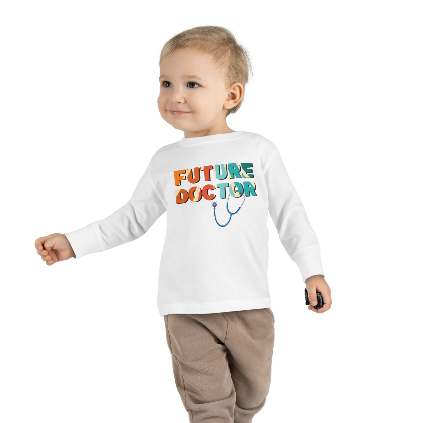 'Future Doctor' Retro Toddler Long Sleeve Tee