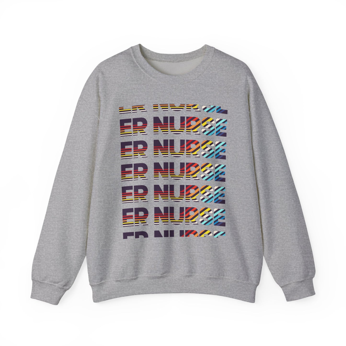 Colorful ER Nurse Crewneck Sweatshirt - Perfect Gift for Healthcare Workers, Casual Wear, Nurse Appreciation, Medical Professionals, [...]