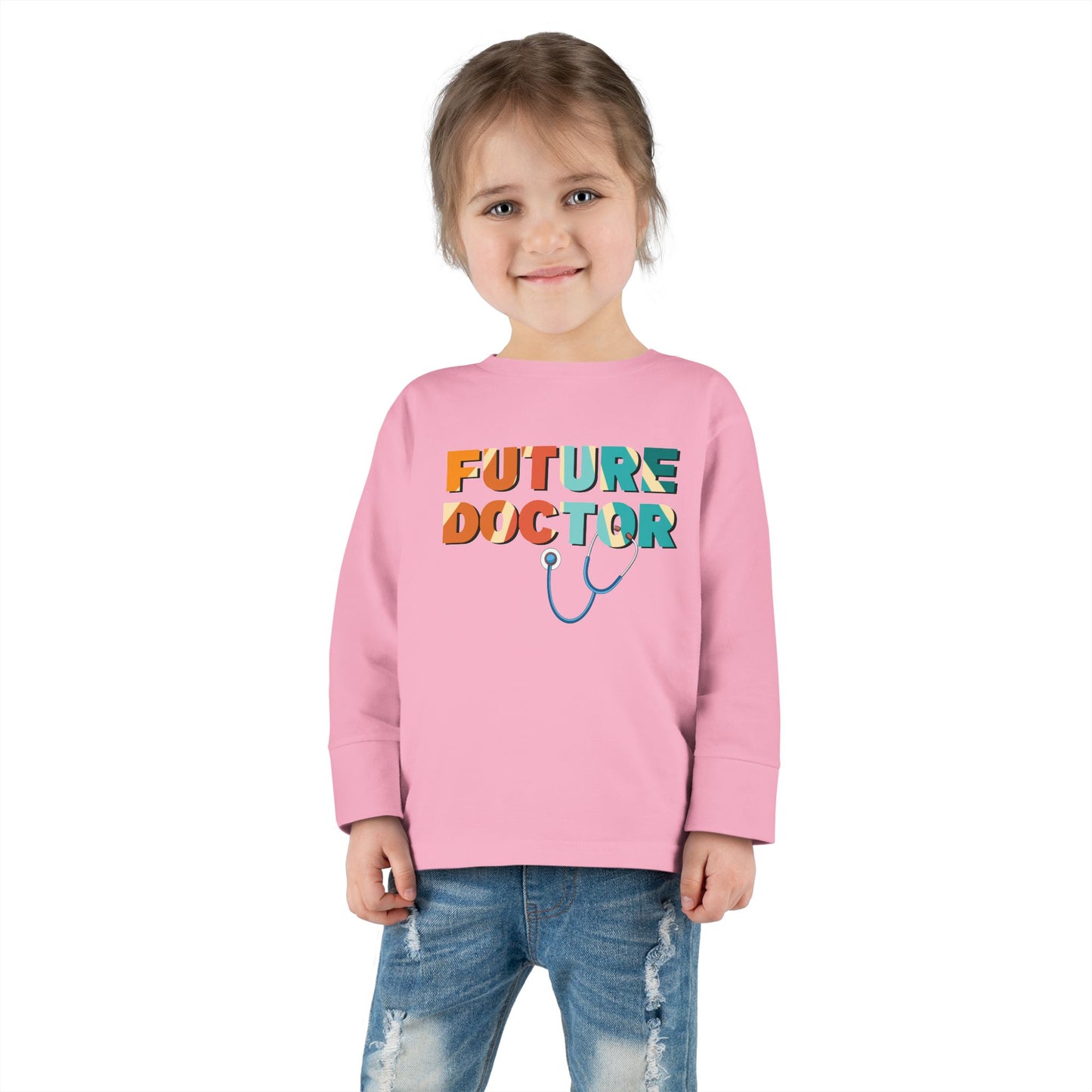 'Future Doctor' Retro Toddler Long Sleeve Tee