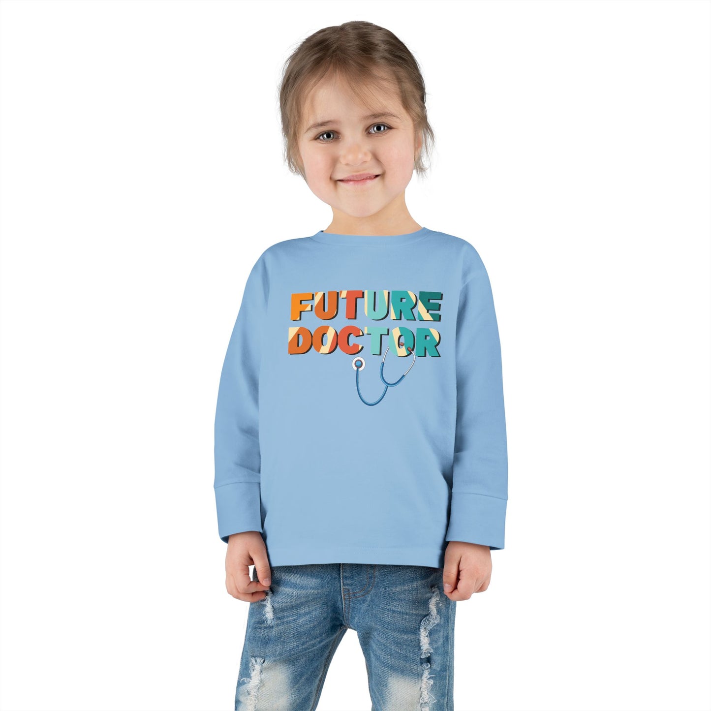 'Future Doctor' Retro Toddler Long Sleeve Tee