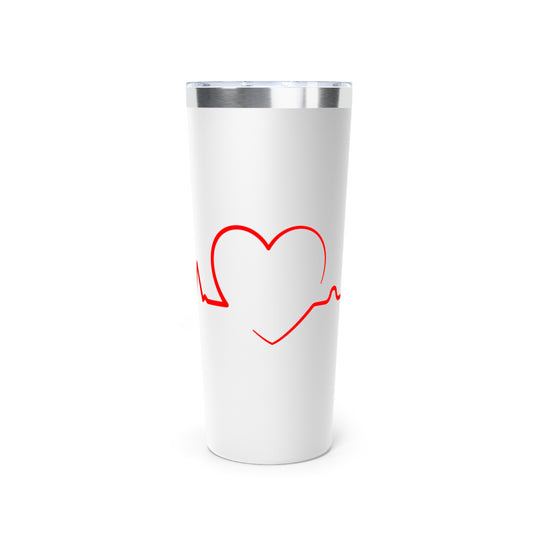 Heart Rate Copper Tumbler - Perfect for Nurses, Doctors, Valentine's Day, Medical Professionals, Gift for Her, Insulated Mug