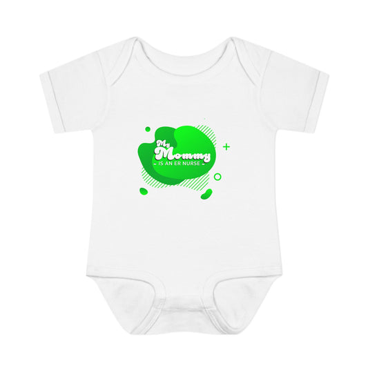 Green "My Mommy is an ER Nurse" Baby Onesie
