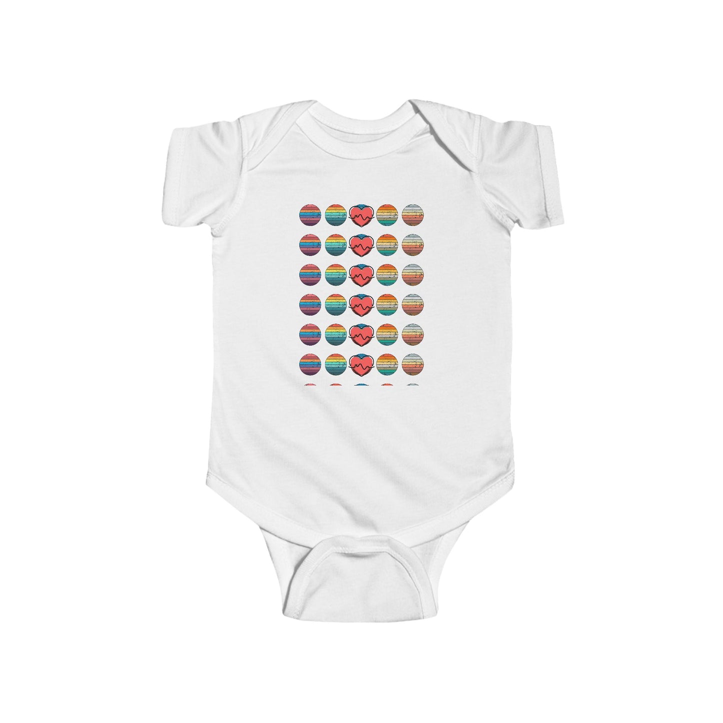 'Heartbeat' Retro Baby Onesie