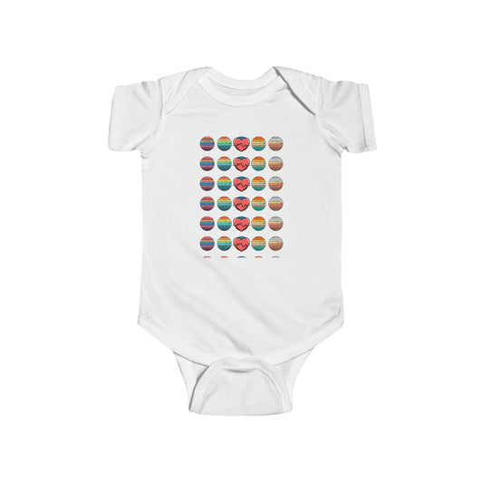 'Heartbeat' Retro Baby Onesie