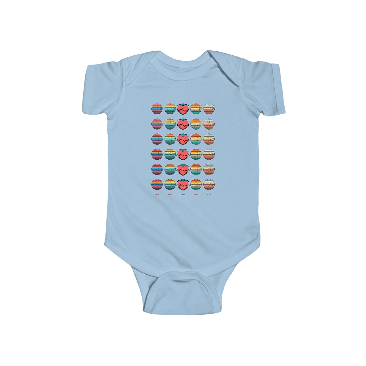 'Heartbeat' Retro Baby Onesie