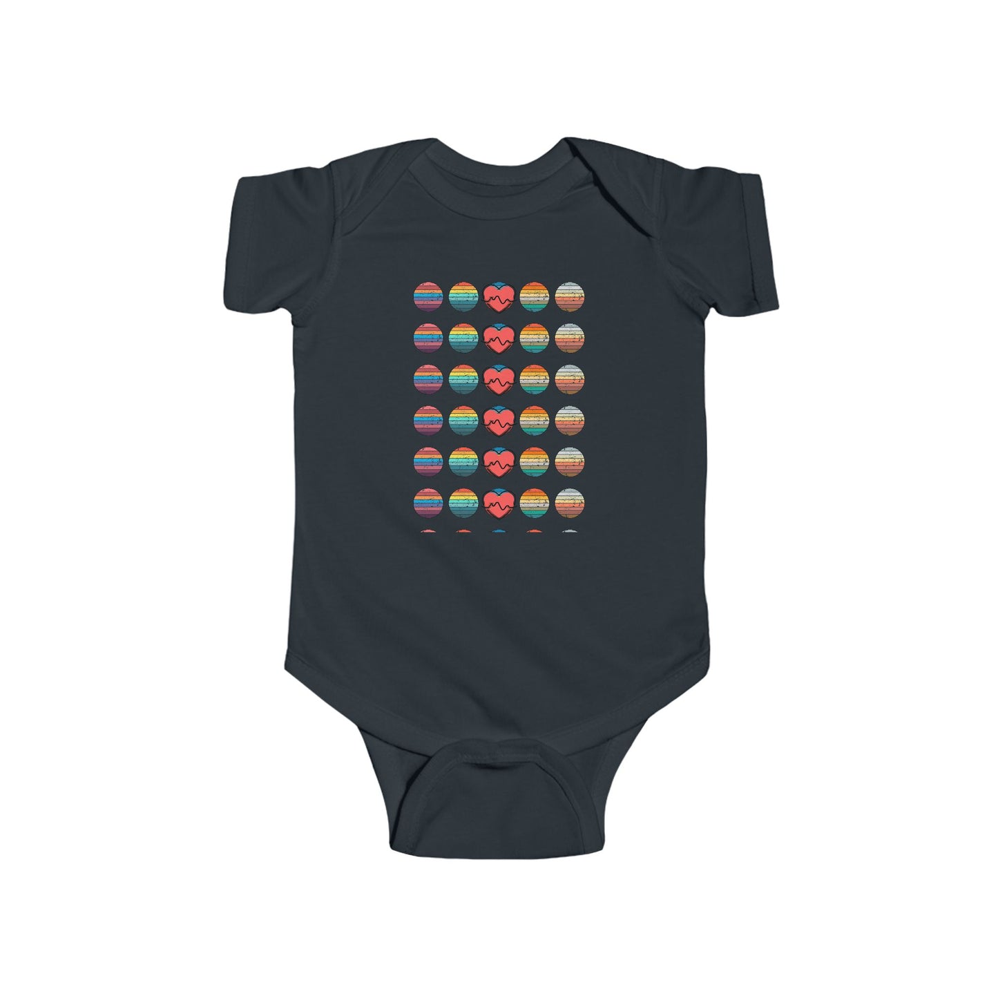 'Heartbeat' Retro Baby Onesie