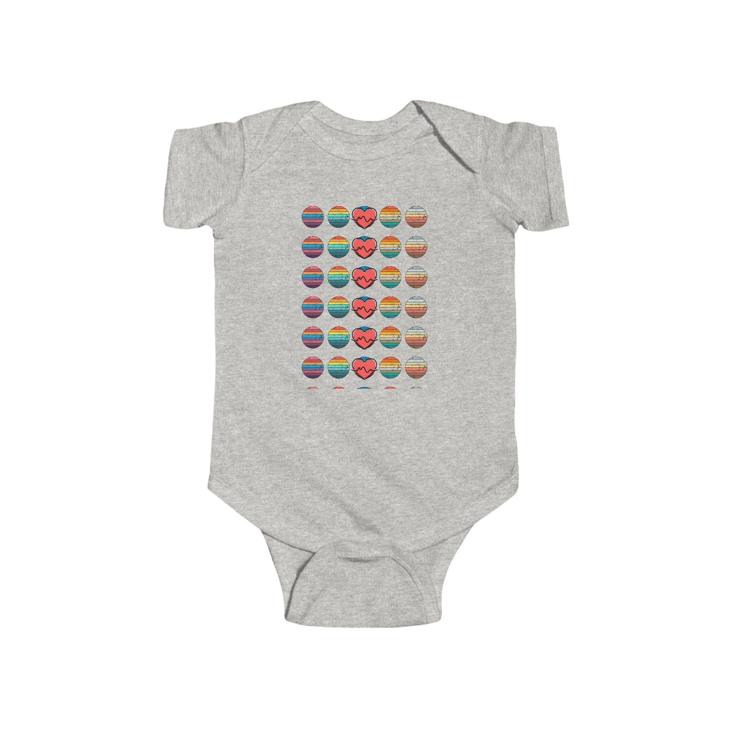'Heartbeat' Retro Baby Onesie