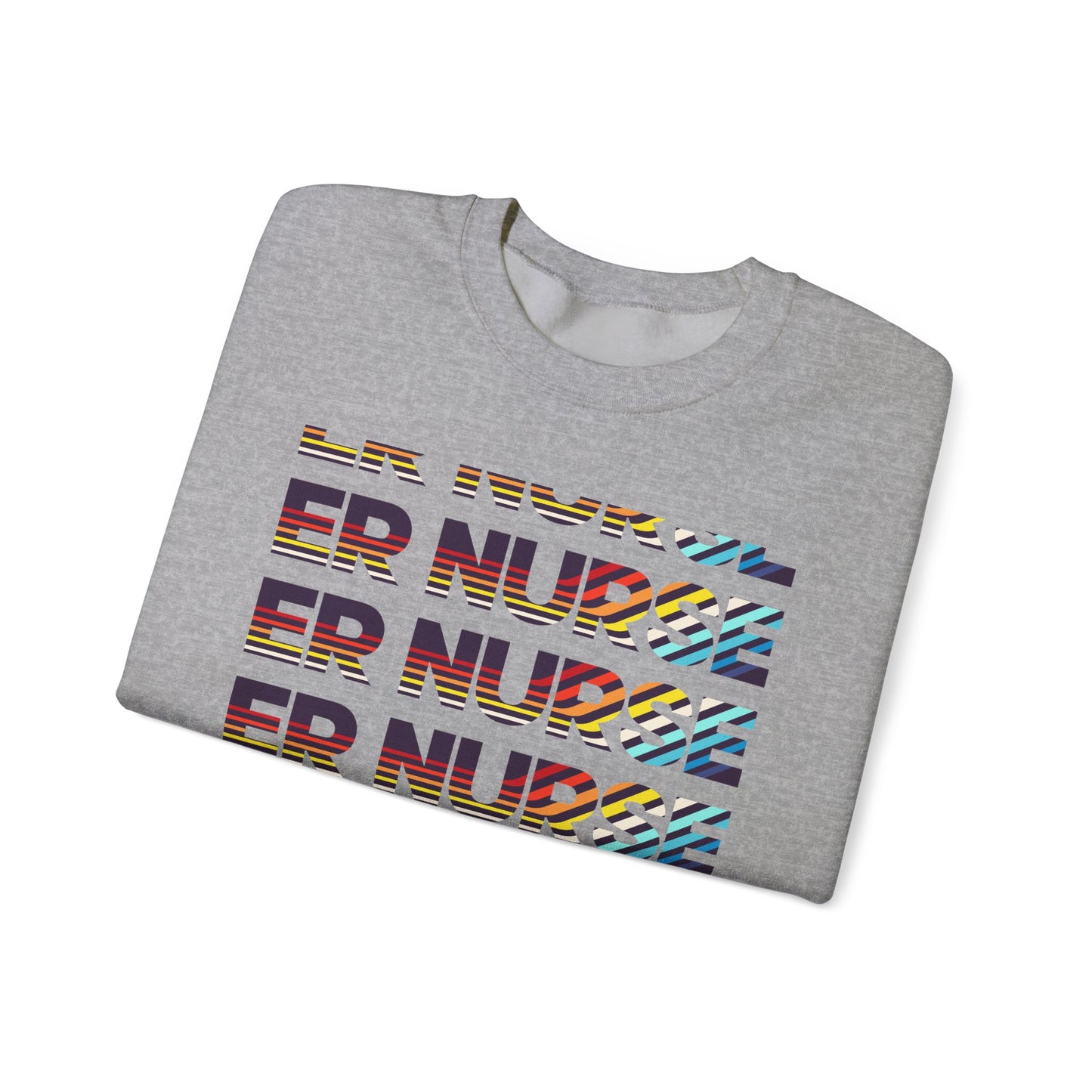 Colorful ER Nurse Crewneck Sweatshirt - Perfect Gift for Healthcare Workers, Casual Wear, Nurse Appreciation, Medical Professionals, [...]