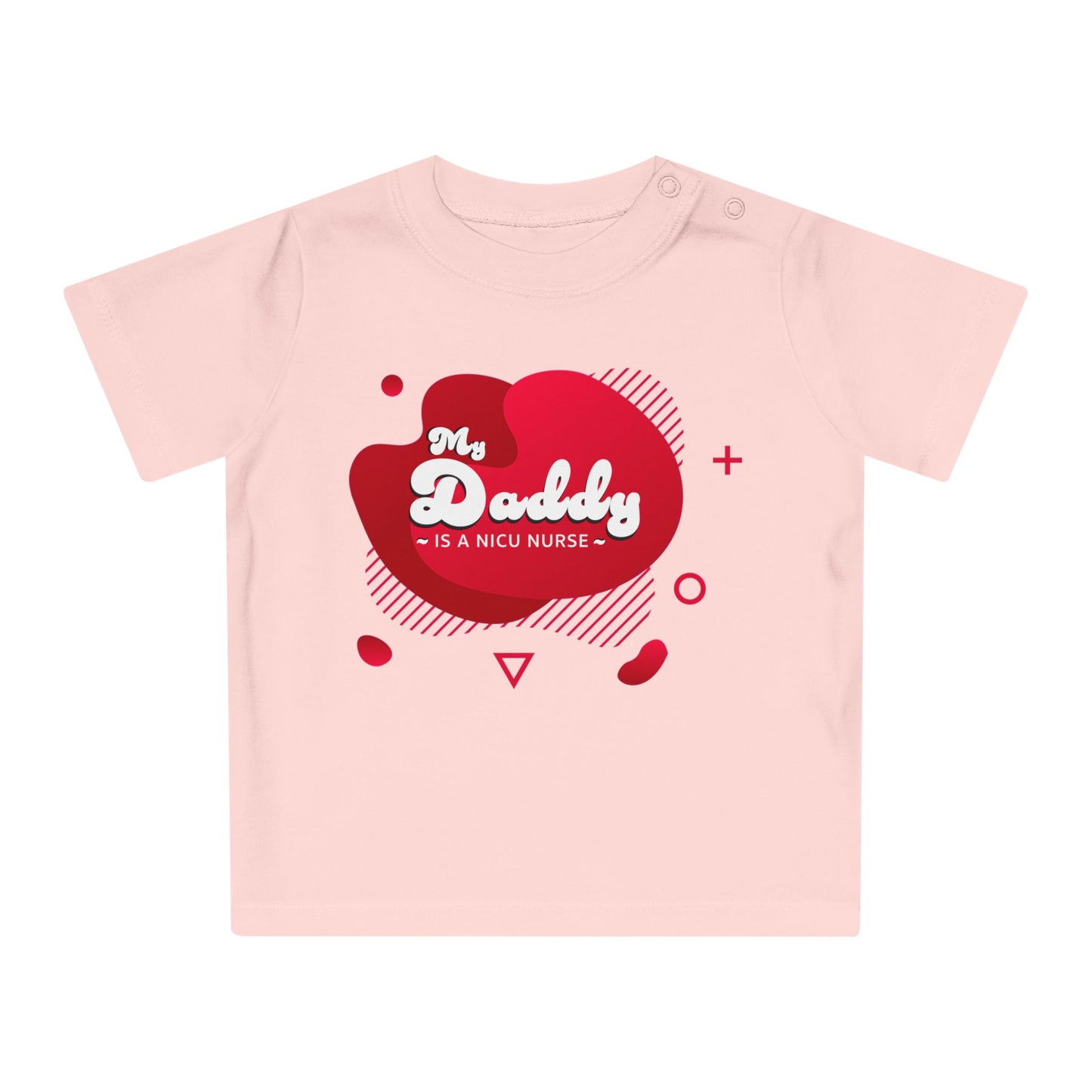 Red 'My Daddy is a NICU Nurse' Baby T-Shirt, Cute Baby Outfit, Newborn Gift, Mother's Day Gift, NICU Awareness Clothing, Baby Shower Gift
