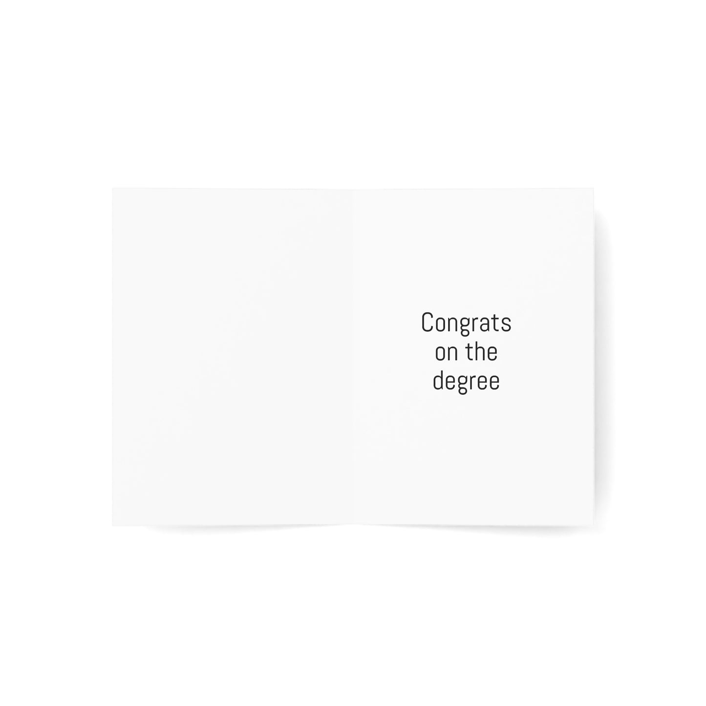 'Congrts on the degree.'  ER Doc Greeting card