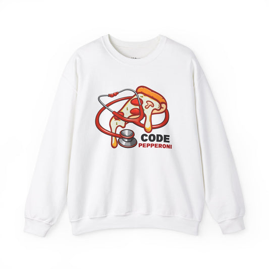 Crewneck: Code Pepperoni : When Admin pays you in pizza...