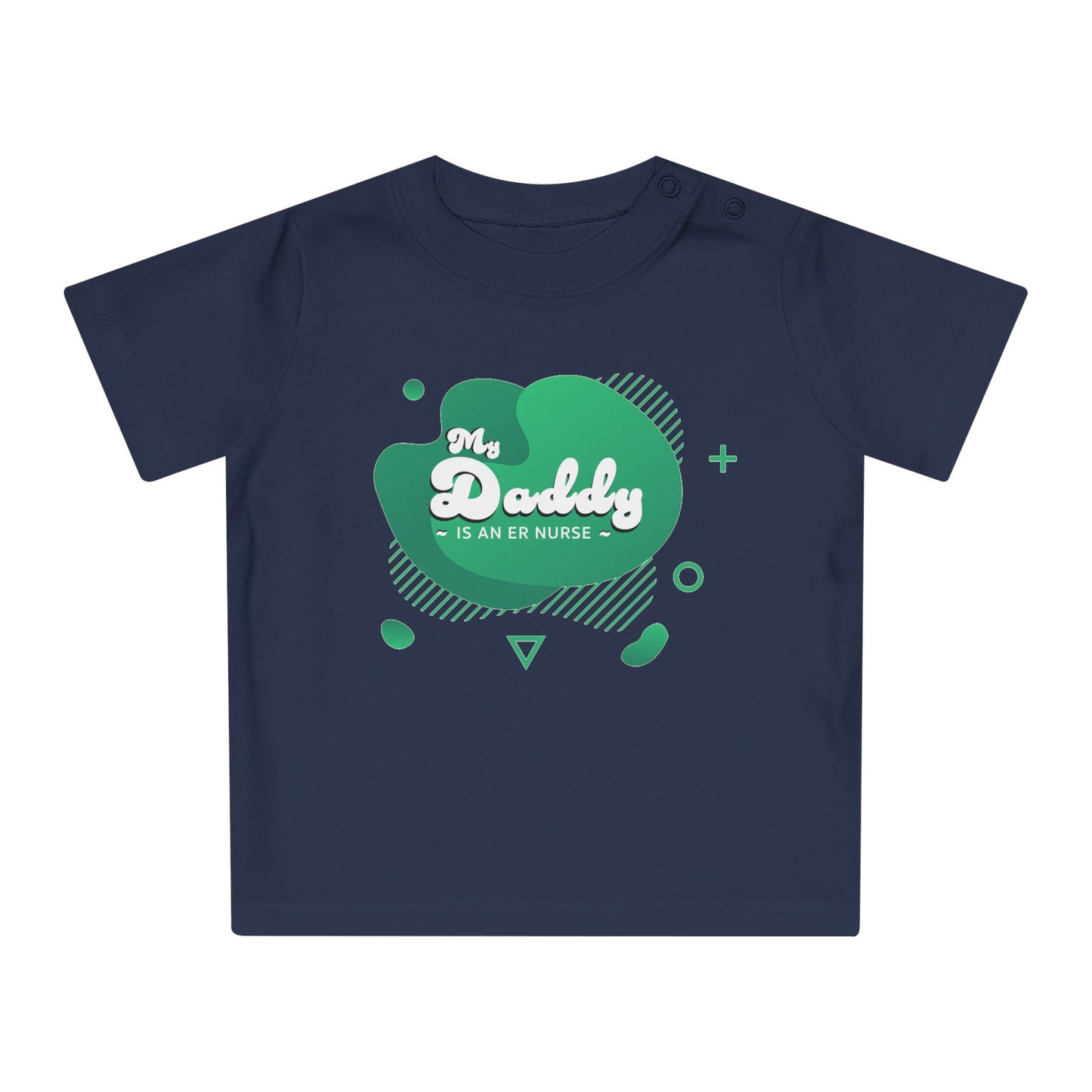 Green 'My Daddy is an ER Nurse' Baby T-Shirt, Cute Baby Outfit, Newborn Gift, Mother's Day Gift, NICU Awareness Clothing, Baby Shower Gift