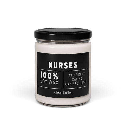 Nurses Soy Candle - Confident & Caring Aroma for Healthcare Heroes - 9oz