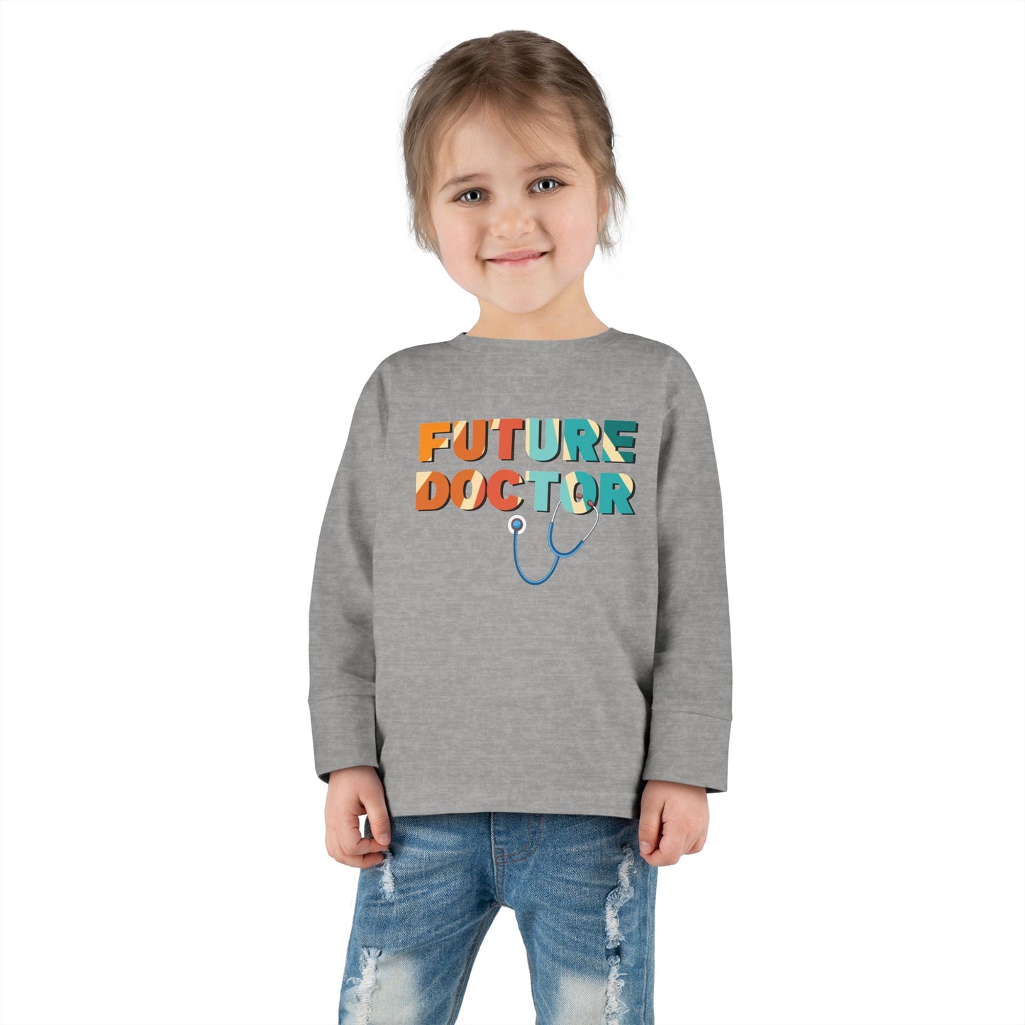 'Future Doctor' Retro Toddler Long Sleeve Tee