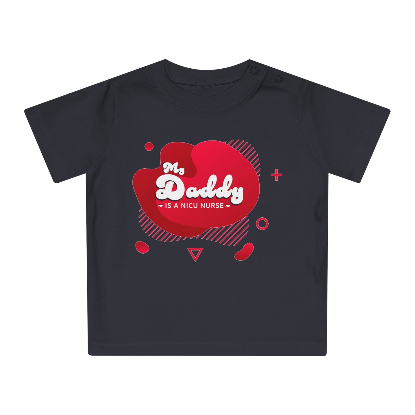 Red 'My Daddy is a NICU Nurse' Baby T-Shirt, Cute Baby Outfit, Newborn Gift, Mother's Day Gift, NICU Awareness Clothing, Baby Shower Gift