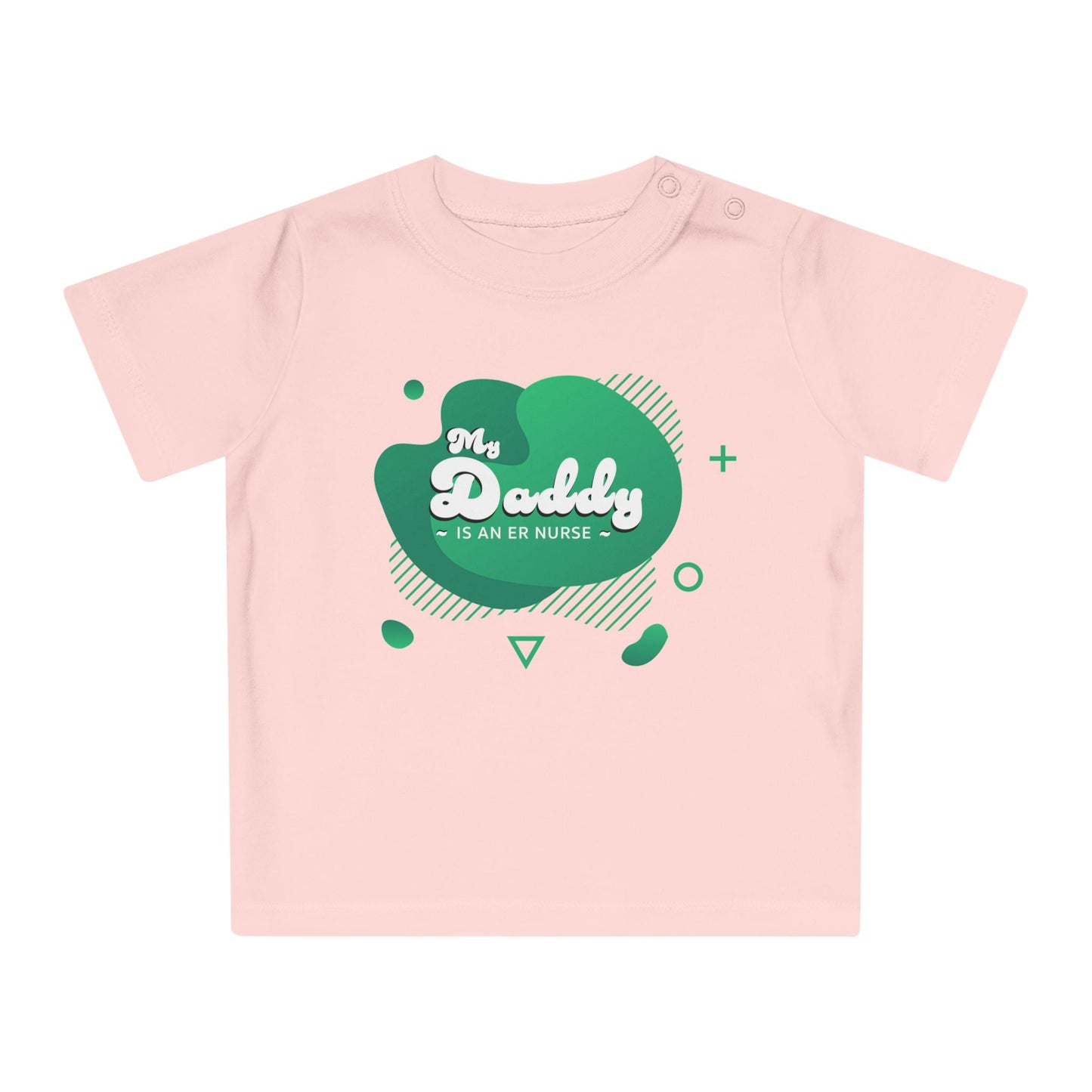 Green 'My Daddy is an ER Nurse' Baby T-Shirt, Cute Baby Outfit, Newborn Gift, Mother's Day Gift, NICU Awareness Clothing, Baby Shower Gift
